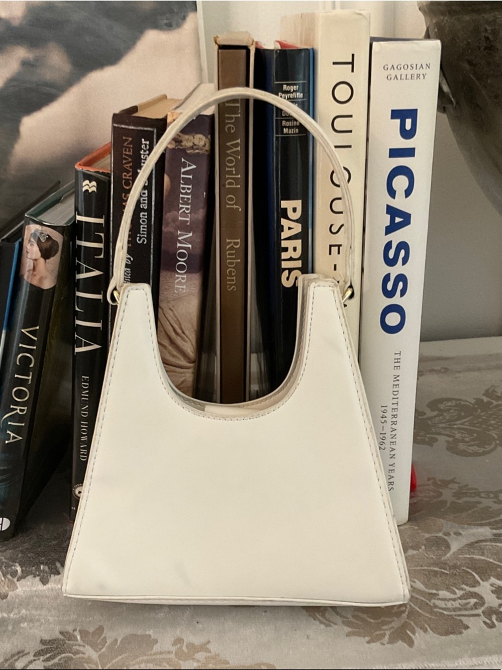 Elegant Cream Mini Top-Handle Bag